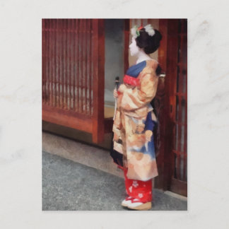 Eine kleine Geisha Art Postkarte