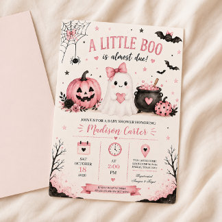 Eine kleine Geist ist bald fällig Halloween-Baby-P Einladung