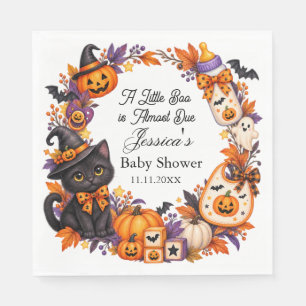 Eine kleine Geist ist bald fällig Halloween-Baby-P Serviette