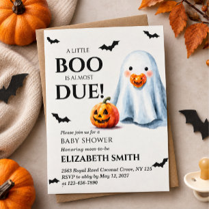 Eine kleine Geist ist fast fällig Halloween-Baby-P Einladung