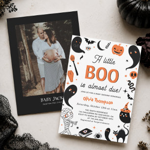 Eine kleine Geist ist fast fällig Halloween Baby S Einladung