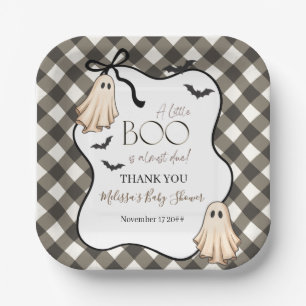 Eine kleine Geist ist fast fällig Halloween Babypa Pappteller
