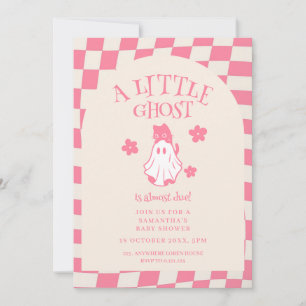 Eine kleine Geister-Retro-Halloween-Baby-Party Einladung