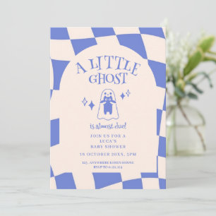 Eine kleine Geister-Retro-Halloween-Baby-Party Einladung