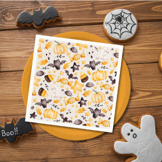 Eine kleine Halloween-Baby-Party "Ein kleiner Gruß Serviette