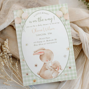 Eine kleine Hasenbabyparty zum Baby Shower Einladung