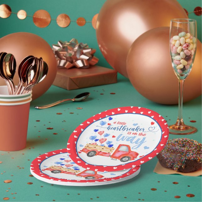 Eine kleine HeartBreaker-Babydusche Pappteller (Multi)