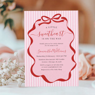 Eine kleine Herzensbrecherin Valentinstag Baby Sho Einladung