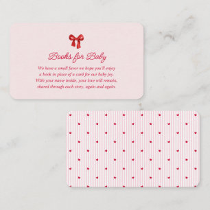 Eine kleine Herzensvalentin Kokette Babyparty Begleitkarte