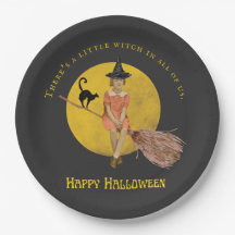 Eine kleine Hexe in ganz uns Halloween