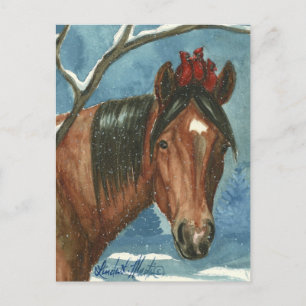 Eine kleine Hilfe von meiner Freundin Wild Horse P Postkarte