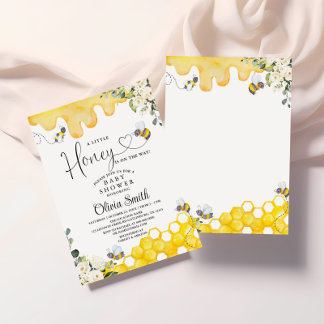 Eine kleine Honey Bee Baby Dusche Einladung