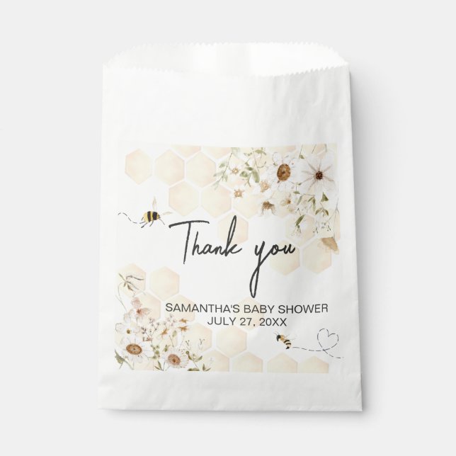 Eine kleine Honey Bee Baby Dusche Geschenktütchen (Vorderseite)