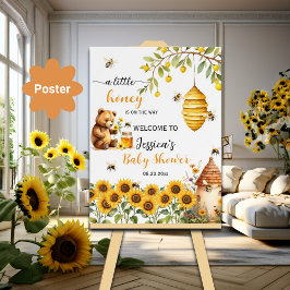 Eine kleine Honey Bee Baby Dusche Willkommen Poster