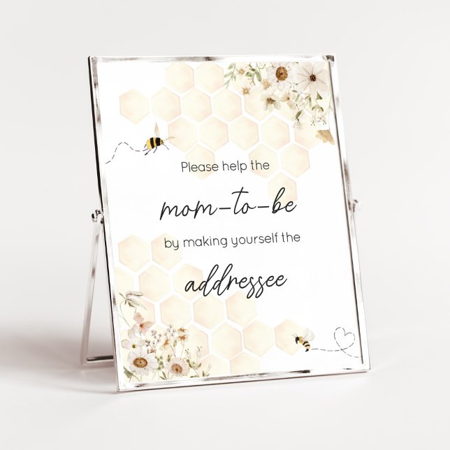 Eine kleine Honey Bee Baby Duschkabine Poster (As Sweet as can Bee Baby Shower Envelope Station Sign)