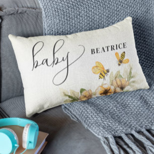 Eine kleine Honigbiene Baby Shower Lendenkissen