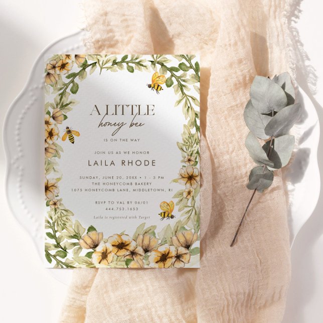 Eine kleine Honigbiene - Frühlingsdusche Einladung (Von Creator hochgeladen)