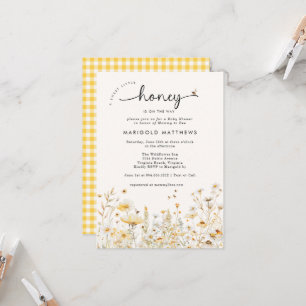 Eine kleine Honigbiene Wildblumen-Baby-Party  Einladung