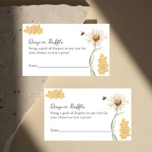 Eine kleine Honigbiene Windel Raffle Baby Shower S