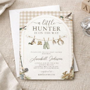 Eine kleine Jagd geht auf Baby Shower Einladung