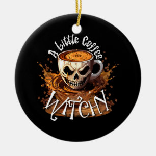 Eine kleine Kaffeehexerei Keramik Ornament