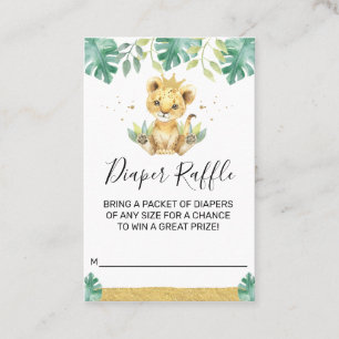 Eine kleine King Lion Crown Babydusche mit einer k Visitenkarte