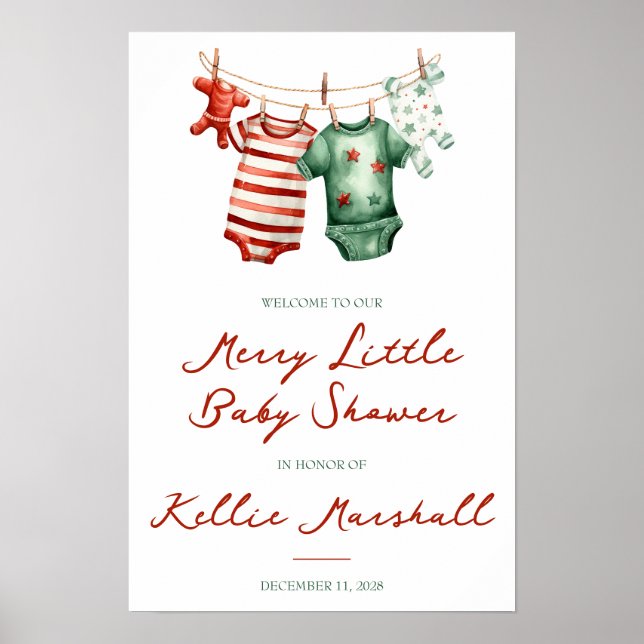 Eine kleine kleine Babydusche, Baby-Kleidung - Wil Poster (Vorne)