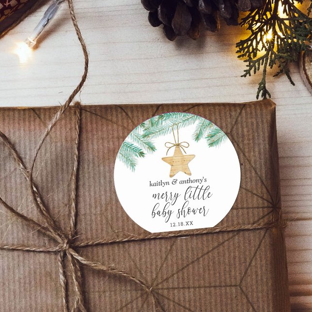 Eine kleine kleine Babydusche Runder Aufkleber (Von Creator hochgeladen)