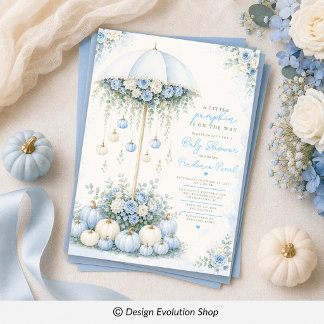 Eine kleine Kürbis-Baby-Shower-Einladung Einladung