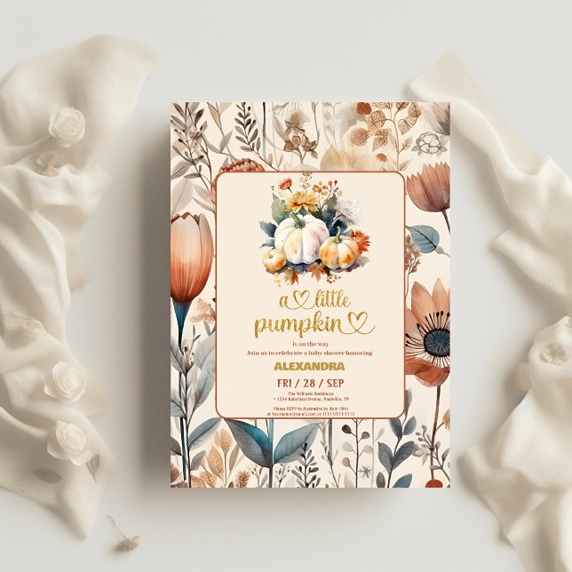 Eine kleine Kürbis-Babydusche Flyer (Von Creator hochgeladen)