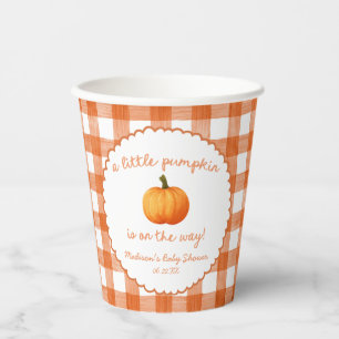 Eine kleine Kürbis-Launische Orange Herbst-Baby-Pa Pappbecher