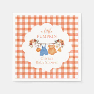 Eine kleine Kürbisfall-Baby-Party Serviette