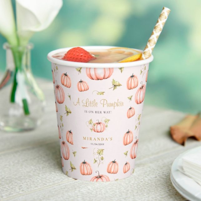 Eine kleine Kürbiskinderdusche Wasserfarbe Pappbecher (Von Creator hochgeladen)