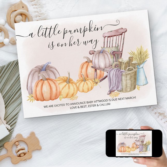 Eine kleine Kürbisschwangerschaft Ankündigung (Von Creator hochgeladen)