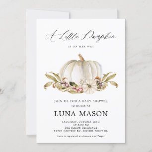 Eine kleine Kürinin ist ihre Art Baby Dusche Einla Einladung