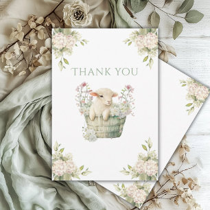 Eine kleine Lambchop-Wasserfarbe Dankeskarte
