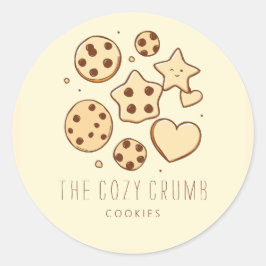 Eine kleine Leckerei aus unserer Küche (Creme) Runder Aufkleber