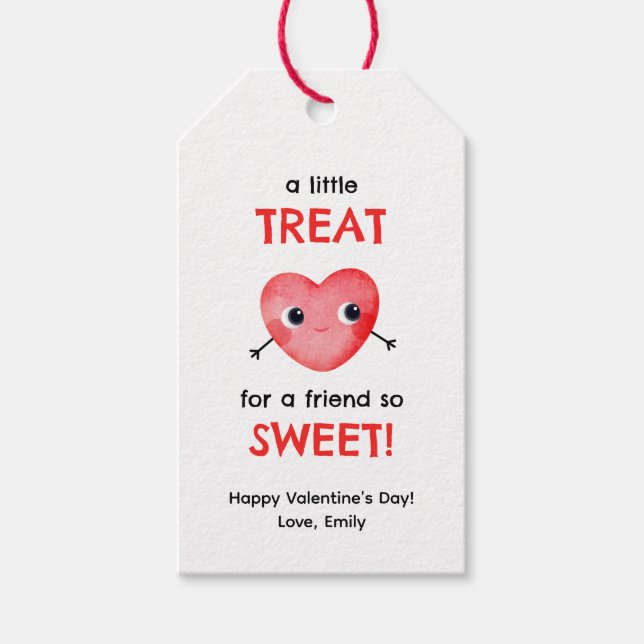 Eine kleine Leckerei für einen Freund, so süßes kl Geschenkanhänger (Vorderseite)