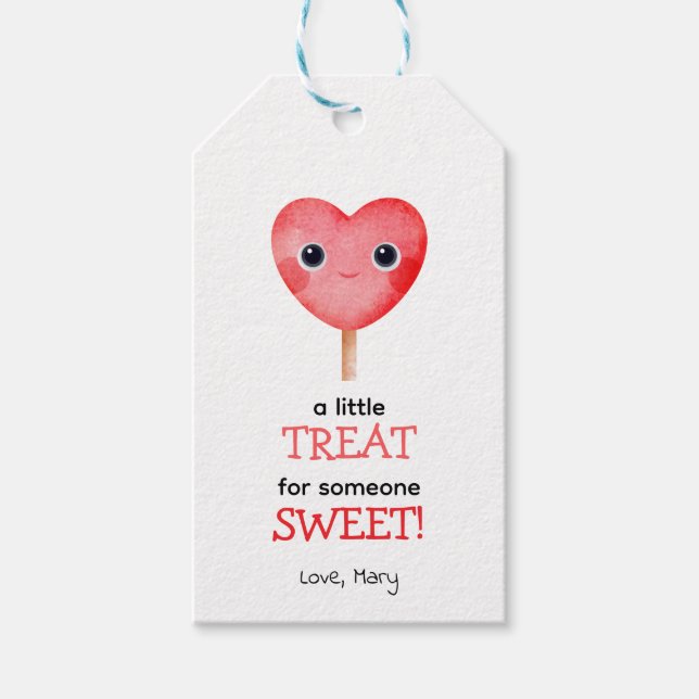 Eine kleine Leckerei für jemanden, der das Herz Va Geschenkanhänger (Vorderseite)