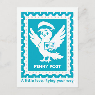 Eine kleine Liebe fliegt auf deinem Weg Penny Post Postkarte