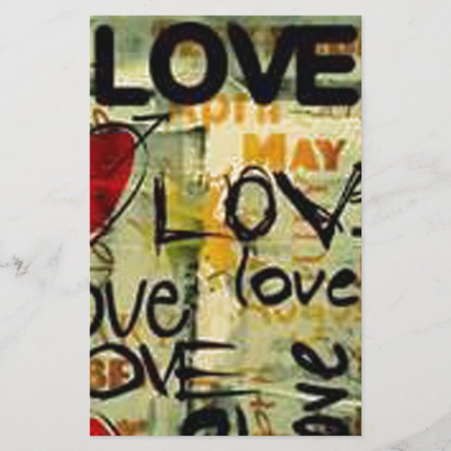 Eine kleine Liebe Graffiti Briefpapier (Vorderseite)