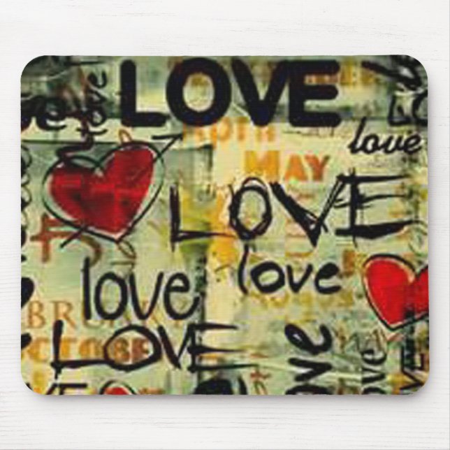 Eine kleine Liebe Graffiti Pad Mousepad (Vorne)