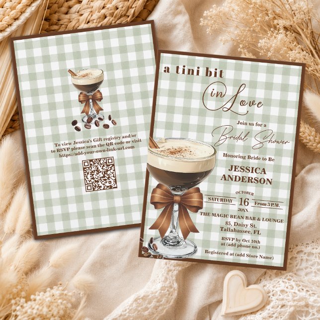 Eine kleine Liebe QR Code Espresso Brautparty Einladung (Von Creator hochgeladen)