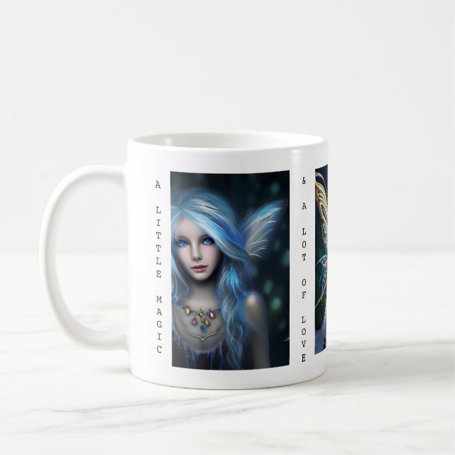 Eine kleine Magie | Ethereal Mystical Fairy Girl Kaffeetasse (Links)