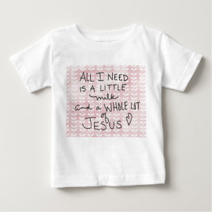 Eine kleine Milch und eine Menge von Jesus Baby Ro Baby T-shirt