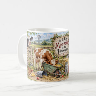 Eine kleine Moo-schief Bauernhof-Kuh-Tasse Kaffeetasse