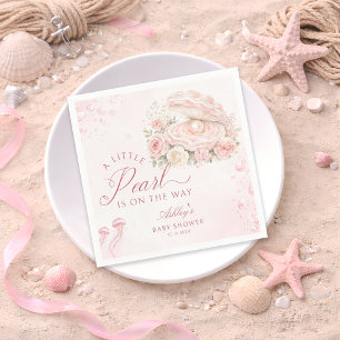 Eine kleine Perle unter dem Meer Baby Shower Serviette