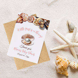 Eine kleine Perle unter der Kinderdusche des Meere Dankeskarte