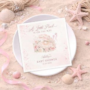 Eine kleine Perlen-Mädchen-Baby-Party Serviette