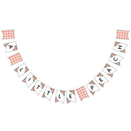 Eine kleine Pfirsichdusche Wimpelkette